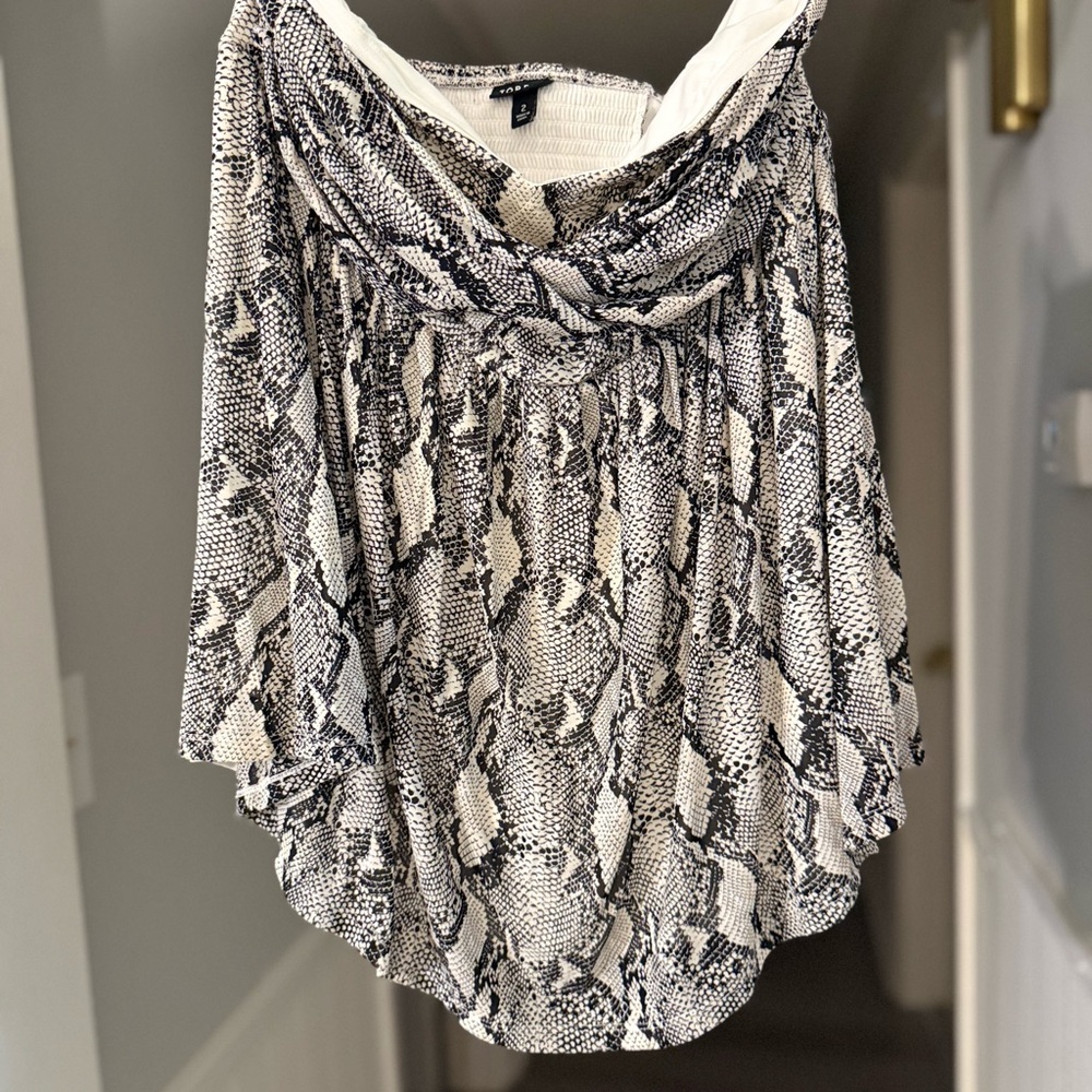 Torrid Black and White Animal Print Tube Top